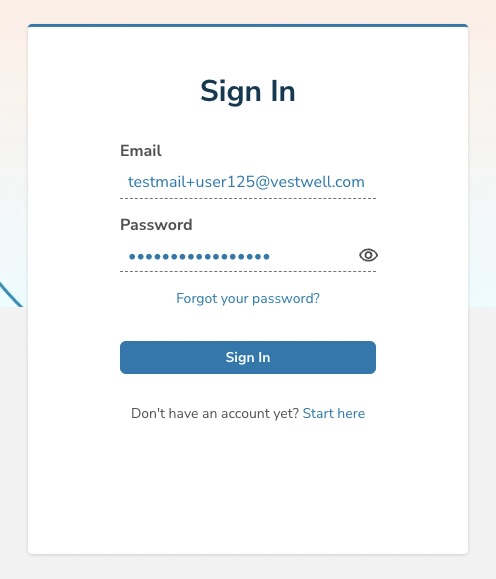 Schermata del login Minniebet